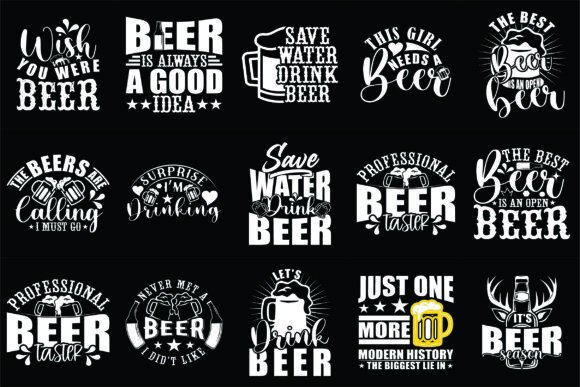 A Crafted Graphic Bundle for Playful Beer-Themed Content