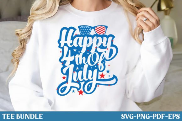 A Festive and Clean T‑Shirt Design for 4th of July Graphics