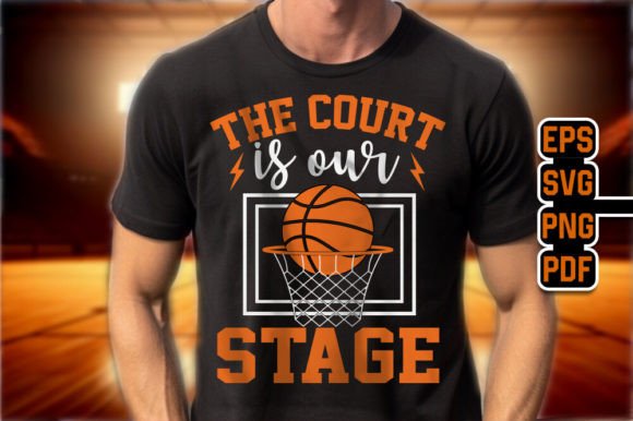 A Professional Blog Designer Reviews The Court Is Our Stage Basketball Graphic
