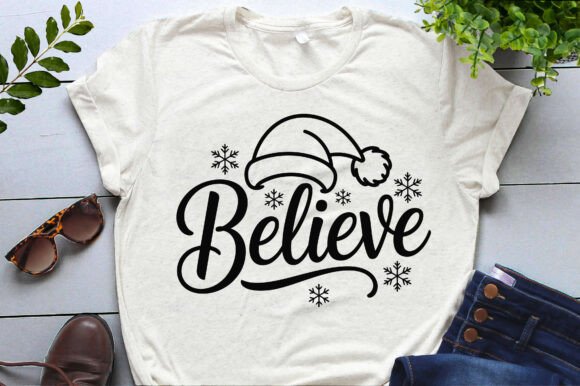 Believe Typography Christmas PNG SVG: Graphics & T-Shirt Design Review