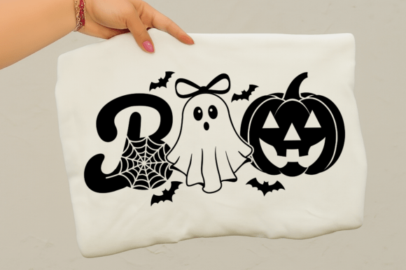 Boo SVG, Kids Halloween SVG & Spooky PNG for T-Shirt Designs
