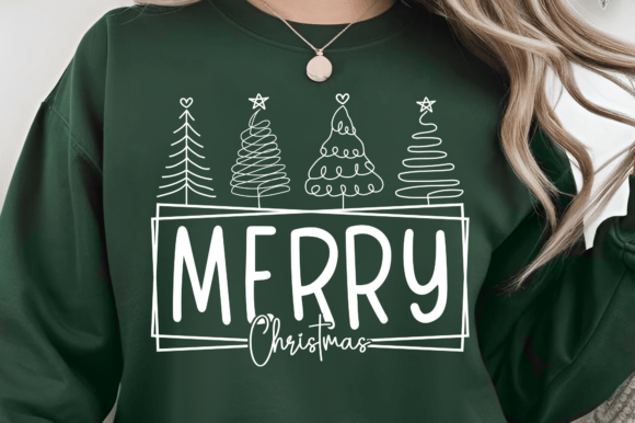 Christmas Tree SVG, Merry Christmas PNG for T-Shirt Graphics