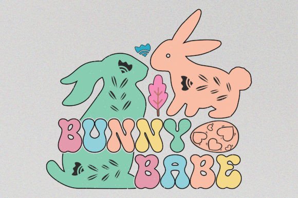 Easter Bunny Babe SVG for T-Shirt Graphics & Merchandise