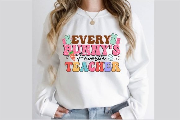 Every Bunny's Favorite Teacher: A Versatile Graphic for T-Shirt Designs