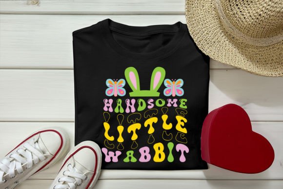 Handsome Little Wabbit: A Playful Retro Graphic Design Asset