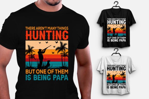 Hunting Papa: A Bold Graphic for Modern T-Shirt Designs