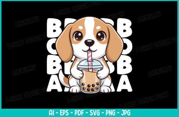 Kawaii Beagle Puppy Drinking Bubble Tea: A Designer Review