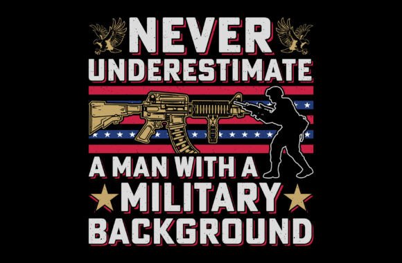 Military Veteran Sublimation Graphics for T-Shirt Designs