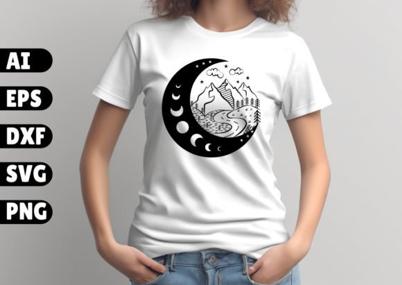 Mountain Half Moon Vector: A Designer's Take for Blog Graphics