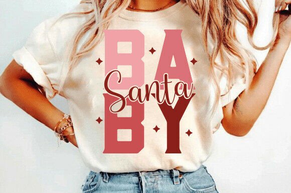 Santa Baby PNG SVG: Trendy Christmas Graphics for T-Shirt Designs