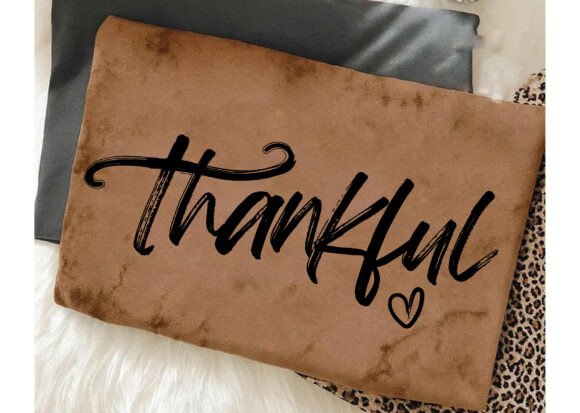 Thankful Calligraphy PNG Thanksgiving Design Review